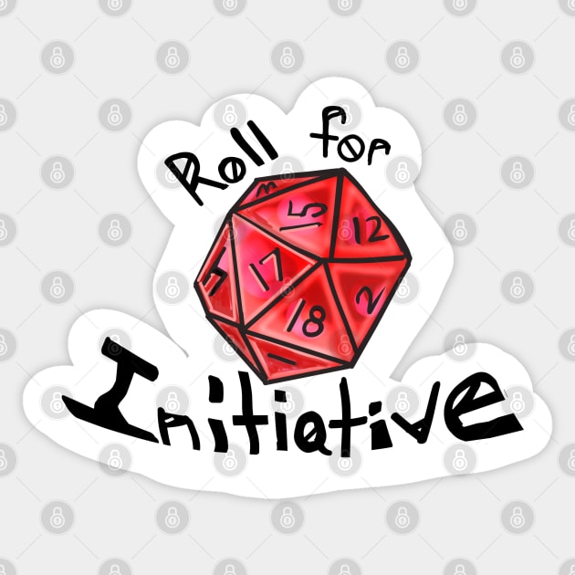 Roll for initiative Sticker by MoonlightFam